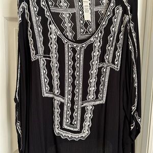 Chicos Black Beaded top small